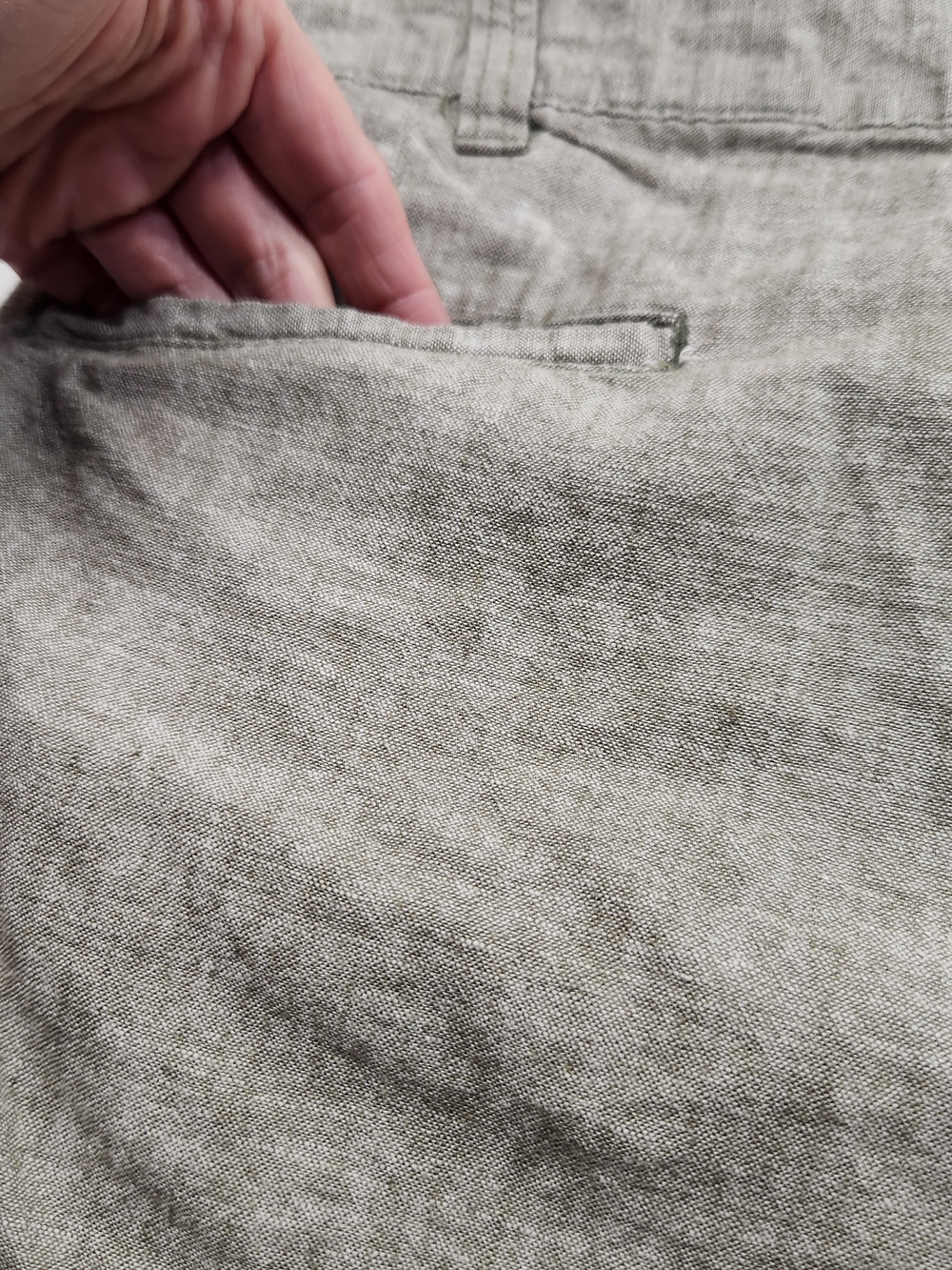 ⭐️Bruno Linen Blend Chino Shorts Sage Green 32 Classic Coastal - Picture 12 of 13